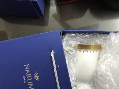 Narumi | Gift Box - Golden Coin | Bone China | White & 18K Gold | Single Cup