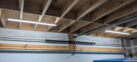 5CCT LED Shop Lights for Workshop 4FT, 20W 30W 40W 2700K 3000K 4000K 5000K 6500K Selectable, Linkable Linear Work Light for Garage Basement, ETL, 2 Pack