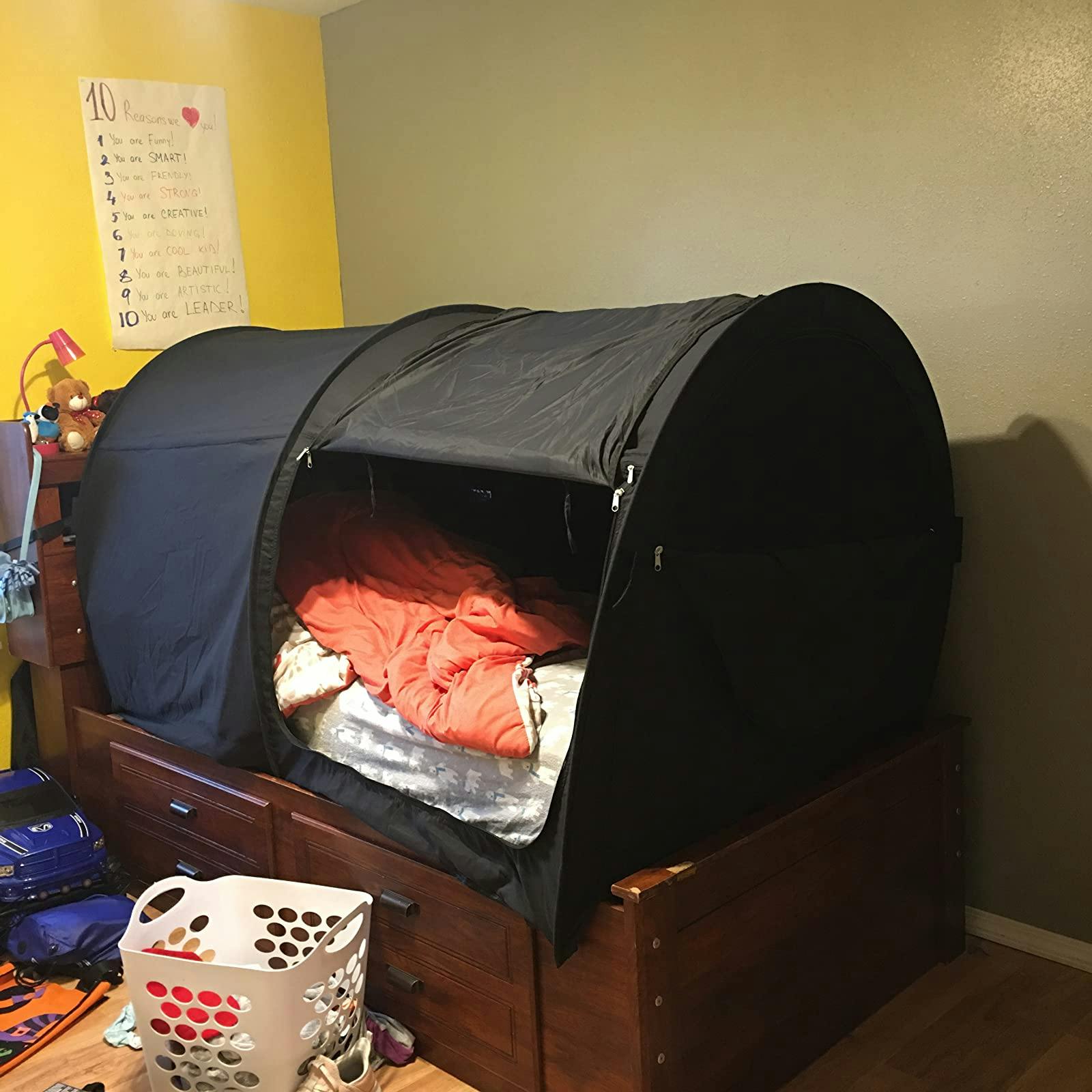 Charcoal Bed Tent Bunk Twin/Full/Queen Size for Girls/boys Alvantor