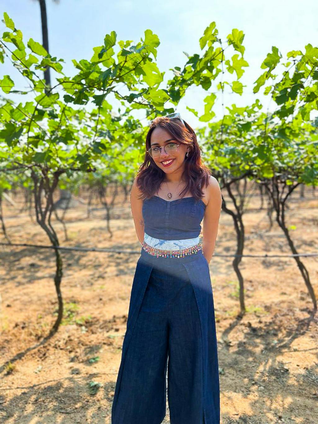 'Oceane' Marble-dyed Denim Bustier