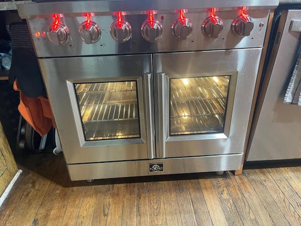 Forno Massimo 36" Freestanding French Door Gas Range, FFSGS6439-36