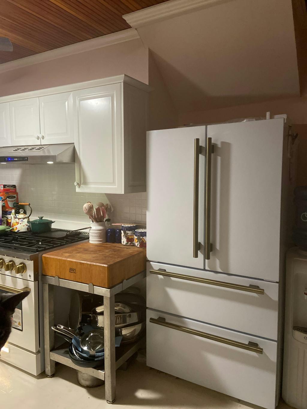 FORNO Moena Espresso 36" French Door Refrigerator in White, 19.2 cu. ft, FFRBI1820-36WHT