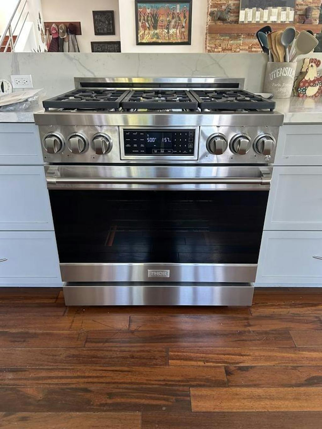 Gordon Ramsay by THOR Kitchen 36 in. Professional Gas Range with Tilt Panel Touch Control in Stainless Steel- RSG36