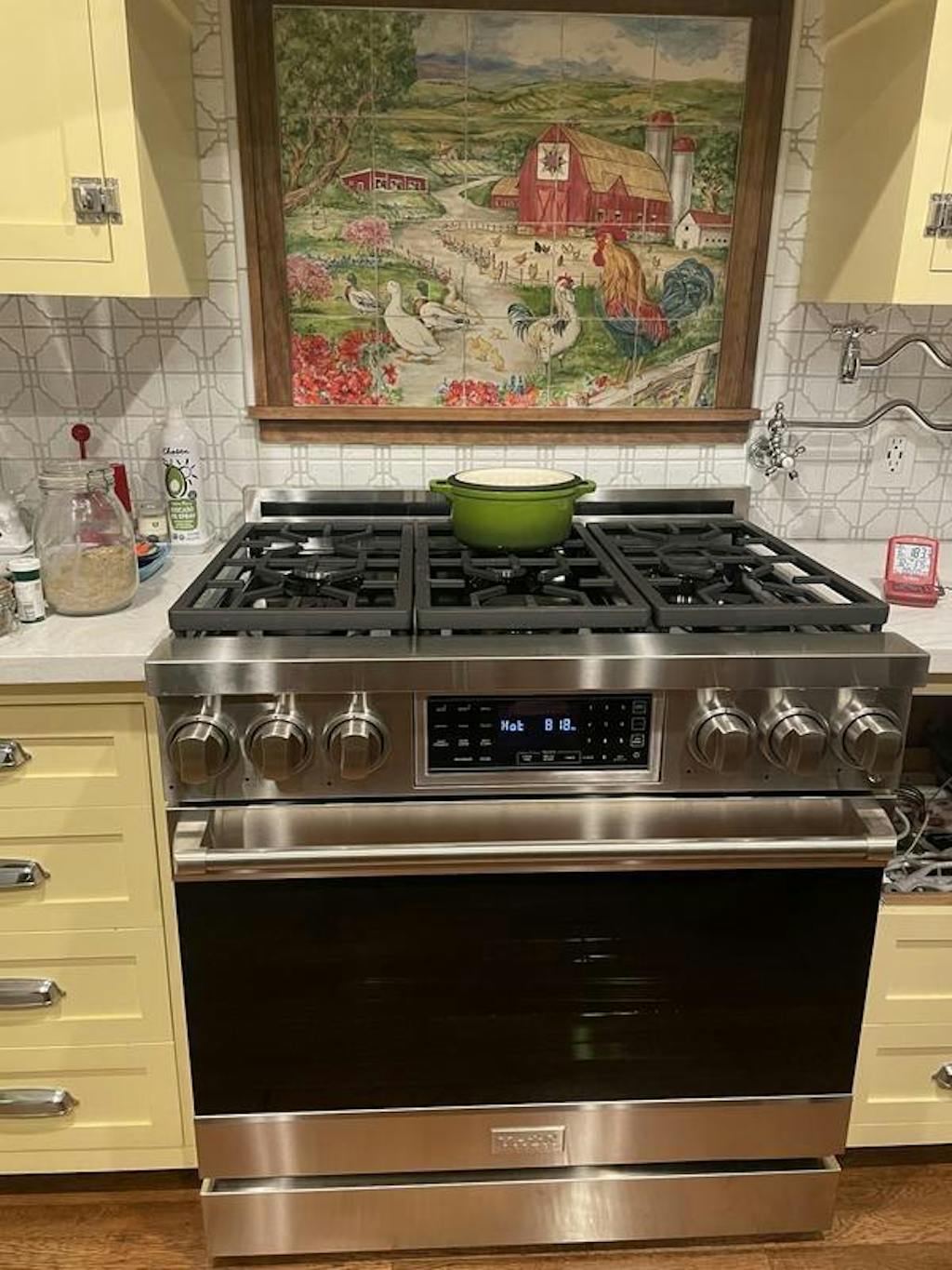 Gordon Ramsay by THOR Kitchen 36 in. Professional Gas Range with Tilt Panel Touch Control in Stainless Steel- RSG36LP