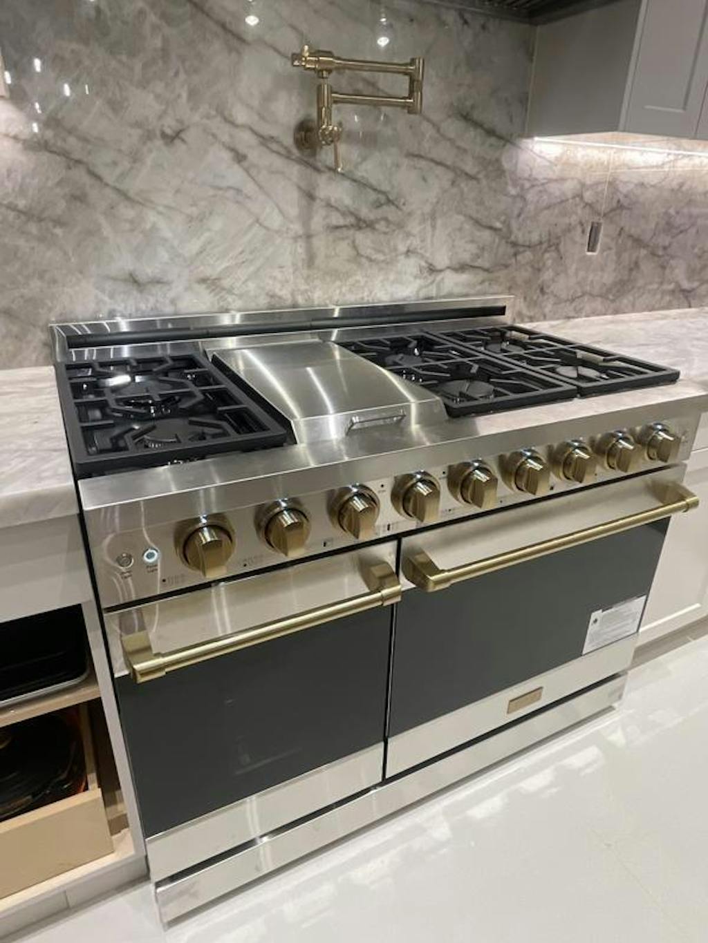 Gordon Ramsay by THOR Kitchen 48 in. Professional Gas Range with Double Oven in Stainless Steel- RSG48E