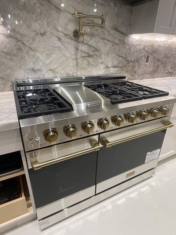 Gordon Ramsay by THOR Kitchen 48 in. Professional Gas Range with Double Oven in Stainless Steel- RSG48E