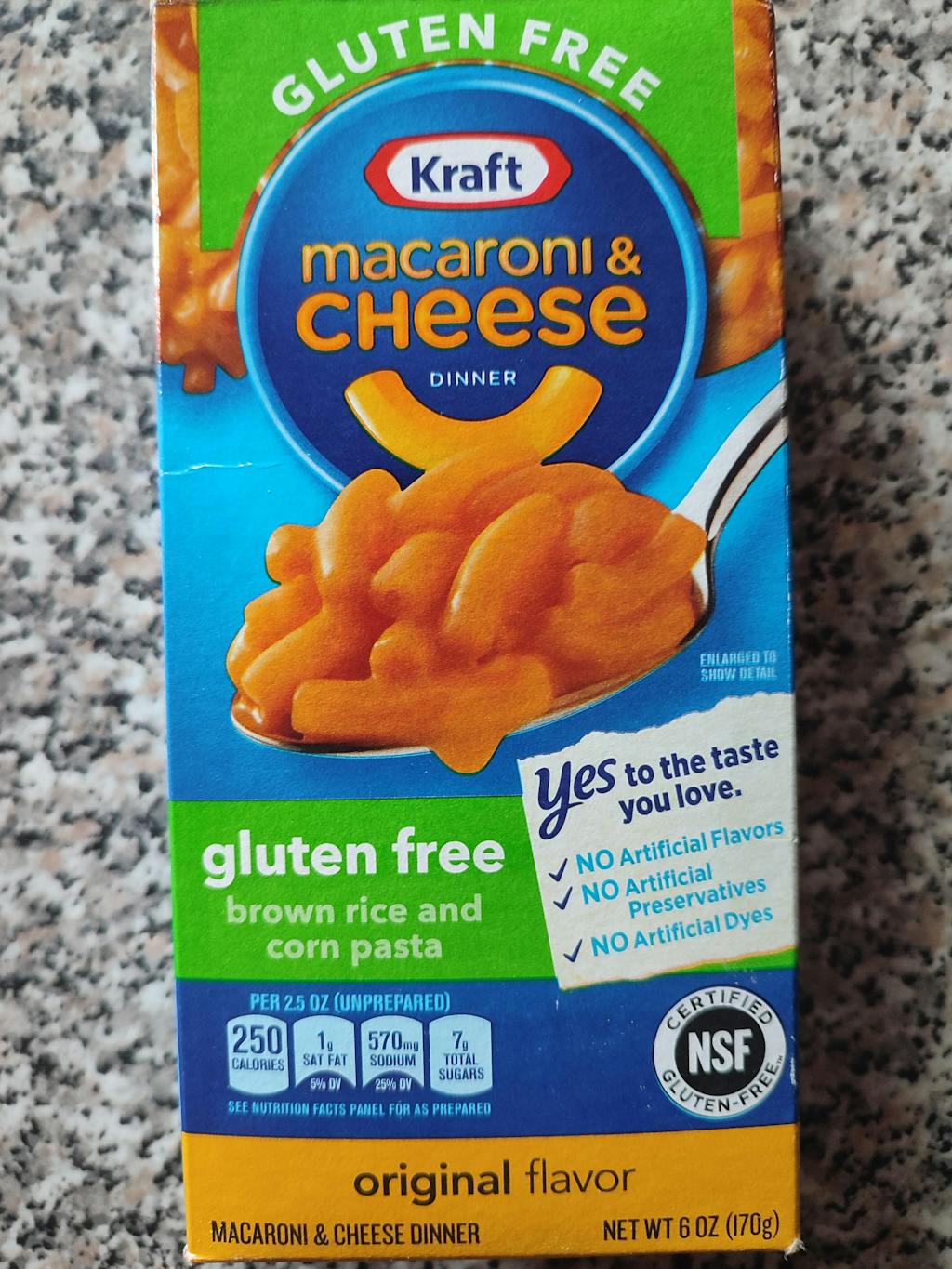 Kraft Macaroni & Cheese Gluten Free pasta al formaggio senza glutine