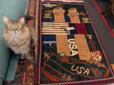 Large Afghan 9/11 Peace Rug