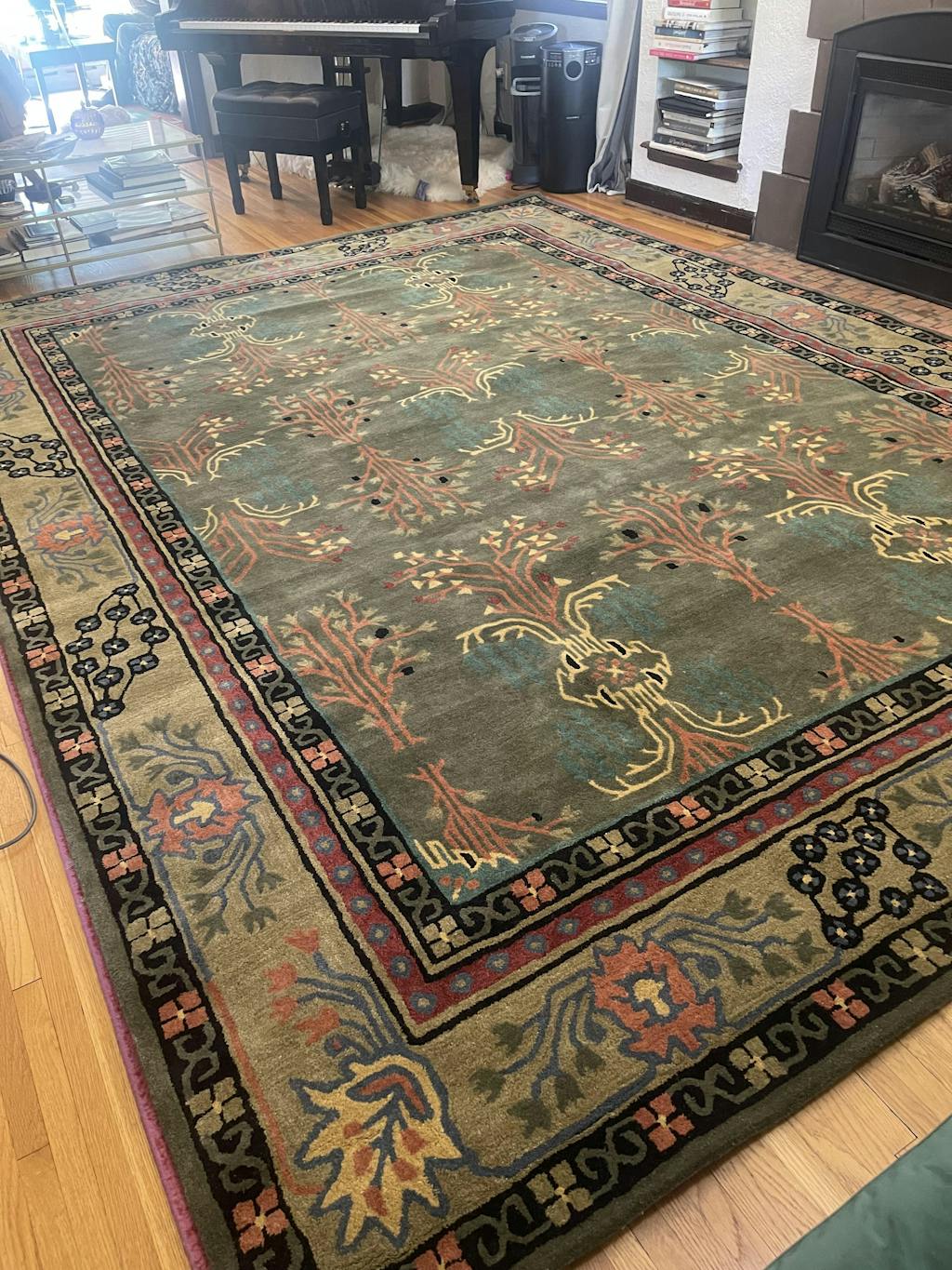 Multi Color Multi Size Hand Tufted Handmade 100% Wool Donegal Branches Arts & Crafts Oriental Area Rug