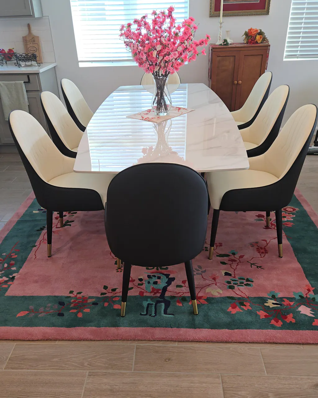 Chinese Art Deco New Zealand Wool Hand Tufted Bubblegum Pink Oriental Area Rug LoomBloom Multi Sizes
