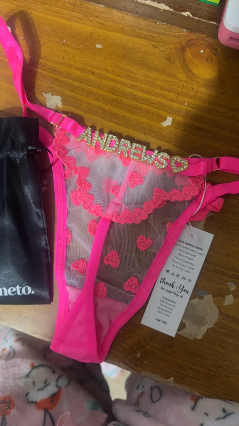 Personalized Thongs - Hearts G-string Bicolor