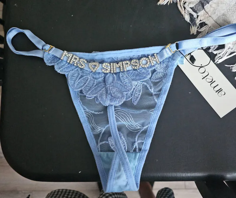 Personalized Thongs - Hearts G-string Bicolor