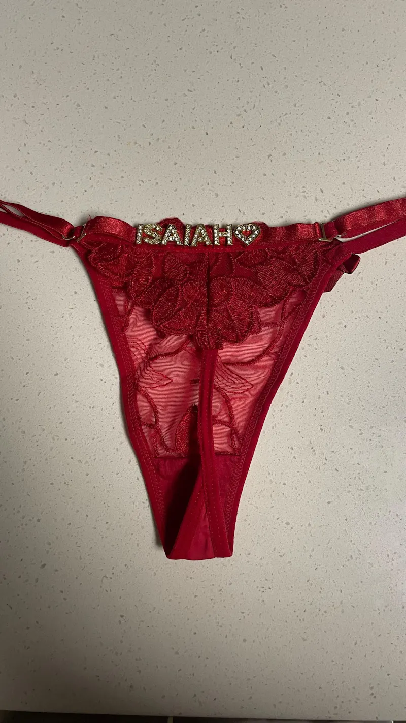 Personalized Thongs - Hearts G-string Bicolor