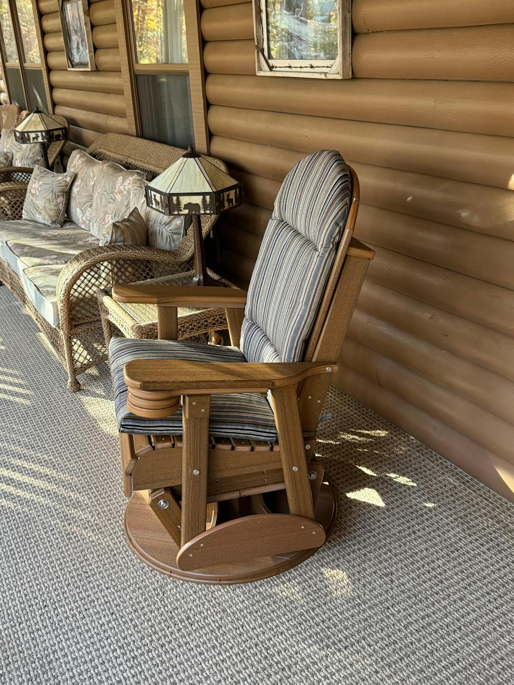 LuxCraft 2' Adirondack Swivel Glider