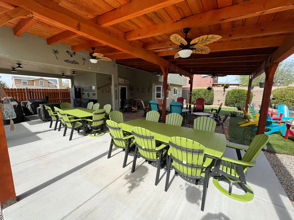 Berlin Gardens 44" x 96" Garden Classic Rectangular Table Set