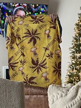 Fargo South High Bruins Bear Palm Trees Yellow Hawaiian Shirt With Pocket