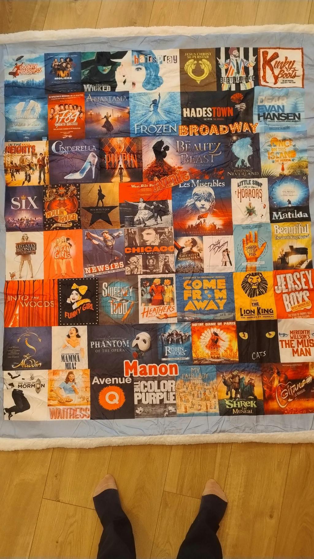 Personalized Broadway Musical Blanket , Custom Play Shows Throw, Theater Fan Gifts
