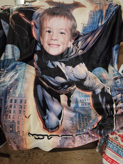 Personalized Superhero Blanket - Custom Boys Blanket | Soft Plush Sherpa Throw