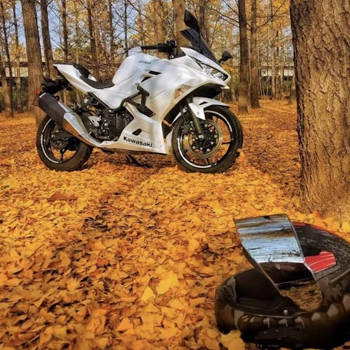 Amotopart  Kawasaki EX400/Ninja400 2018-2024 Pearl White Fairing Kit