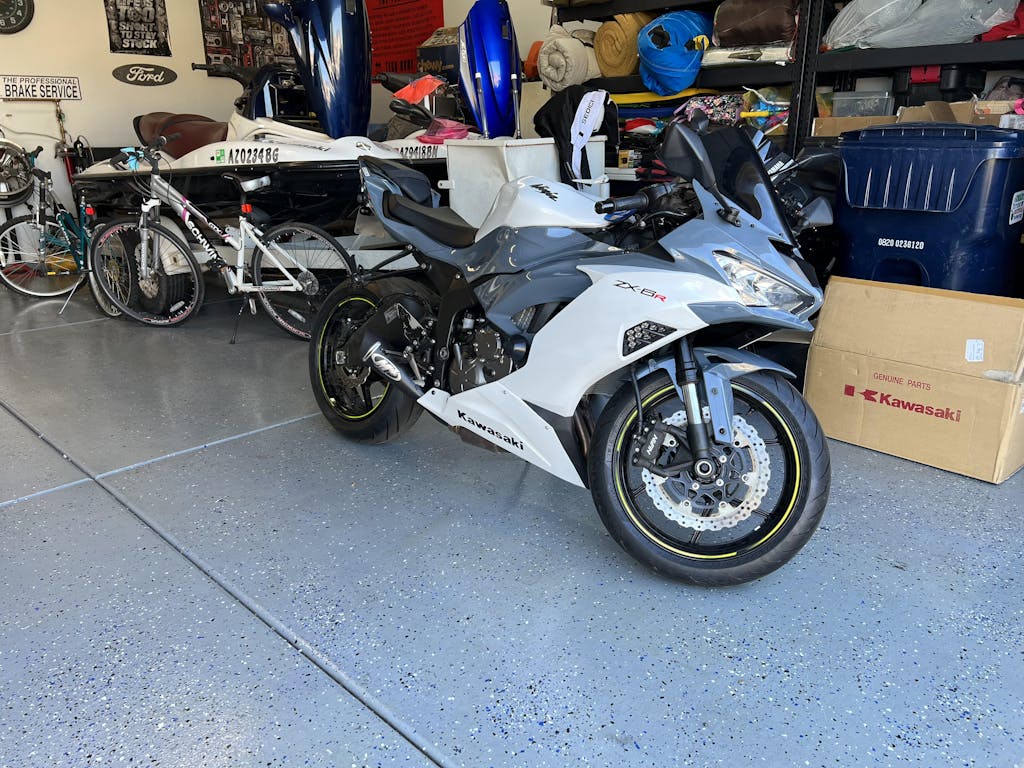 Amotopart 2019-2023 Kawasaki ZX6R White Gray Fairing Kit