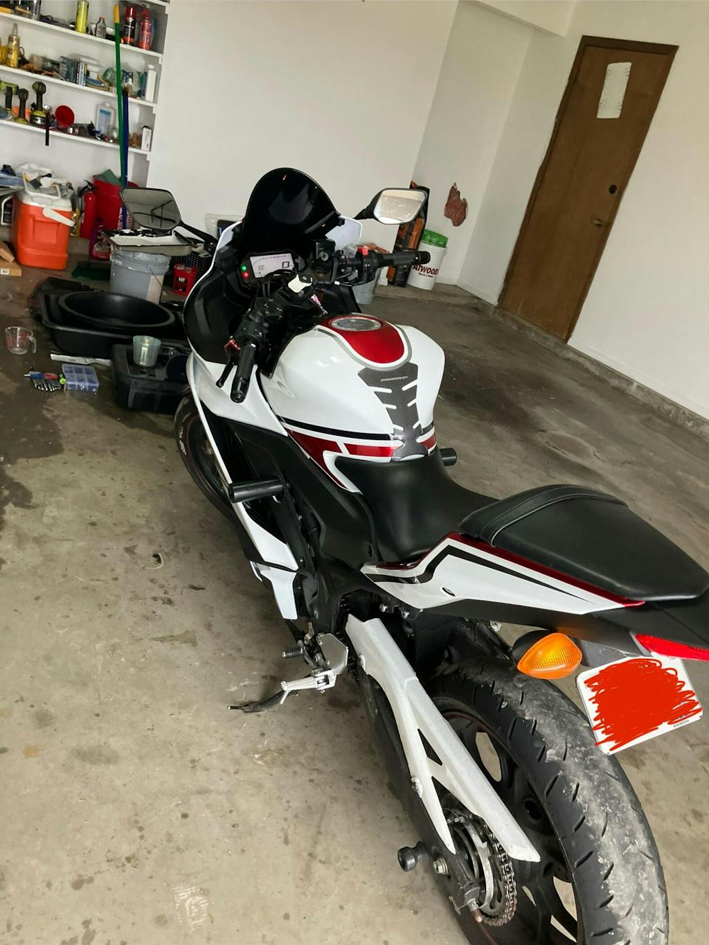 Amotopart Yamaha 2019-2021 YZF R3/YZF R25 Red Black White Fairing Kit