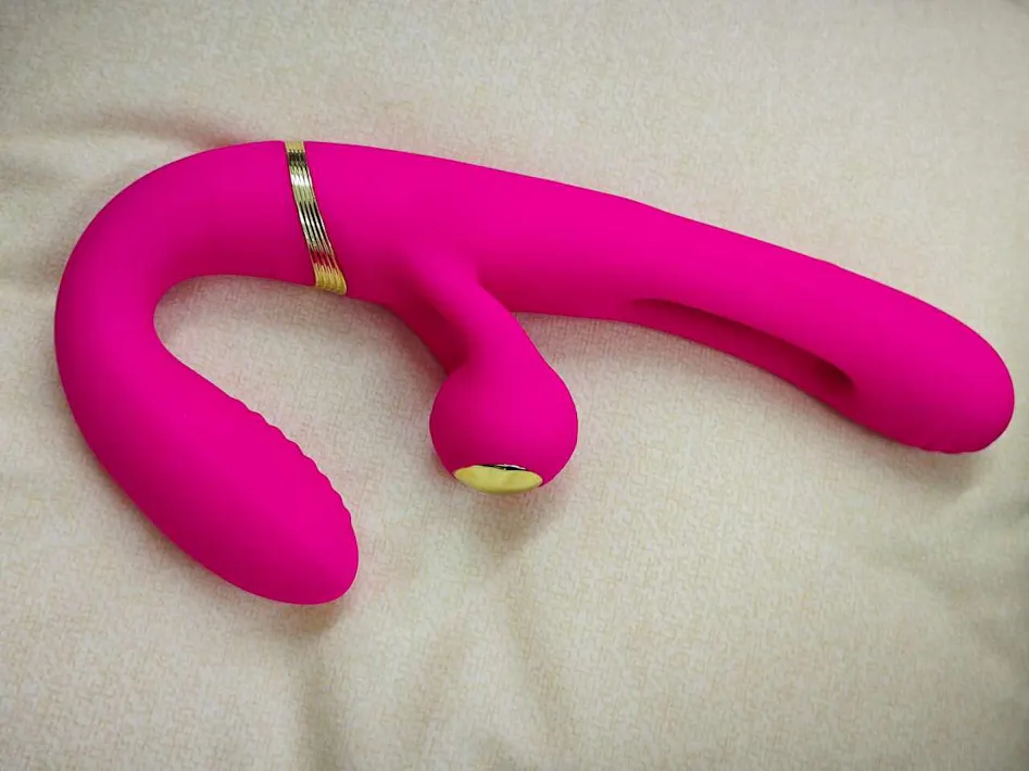 Doppelseitiger Dildo mit 4 Motoren und 10 Vibrations- und Klatschmodi Amovibe DE Doppelseitiger Dildo mit 4 Motoren und 10 Vibrations- und Klatschmodi Amovibe DE