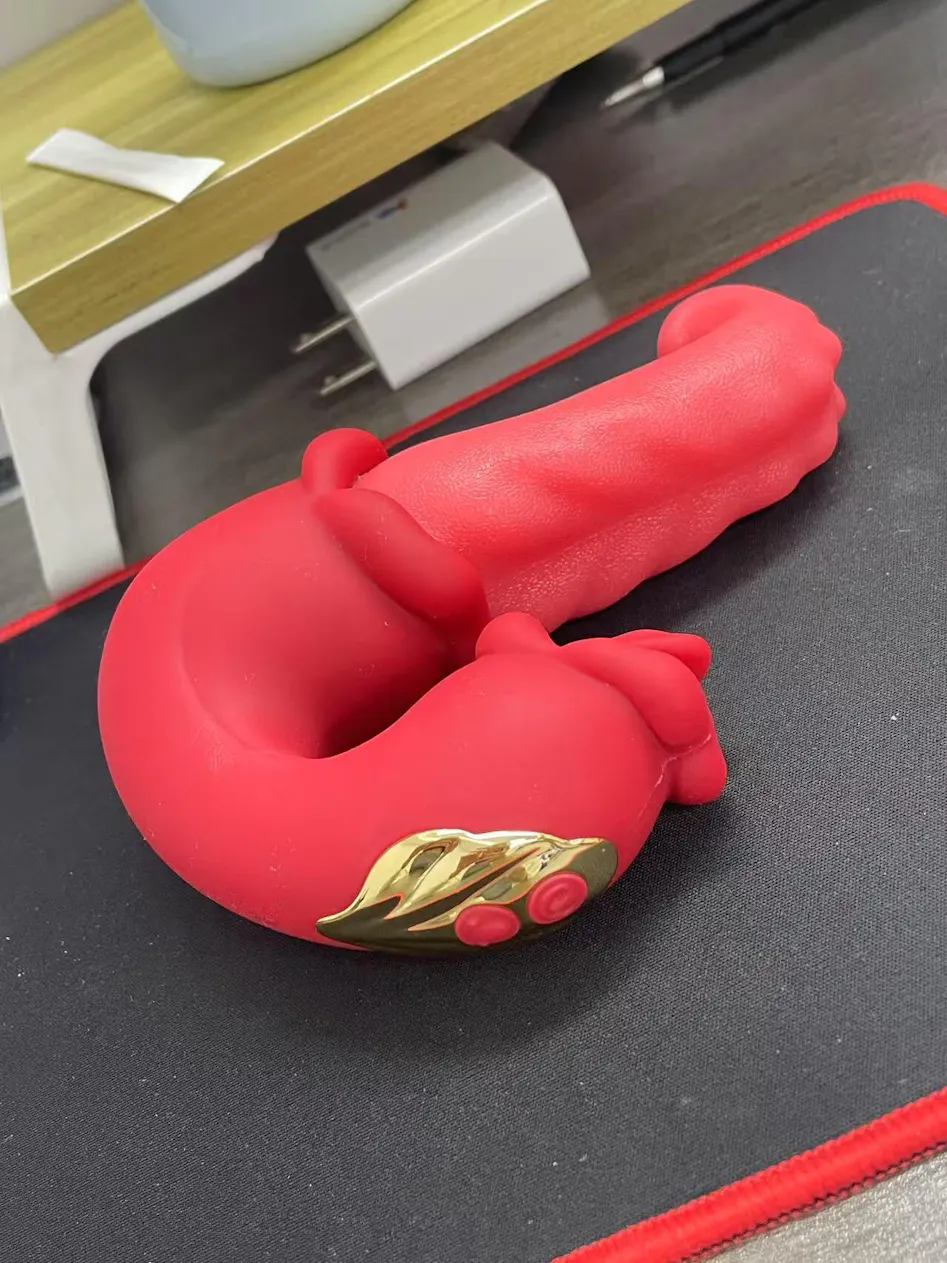 Dual Rosen Stopf G Punkt Vibrator mit Zungenlecken & Vibration Amovibe DE Dual Rosen Stopf G Punkt Vibrator mit Zungenlecken & Vibration Amovibe DE