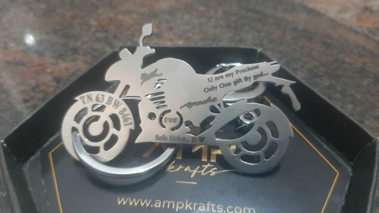 Personalized Name Number Plate keychain MG Hector Plus