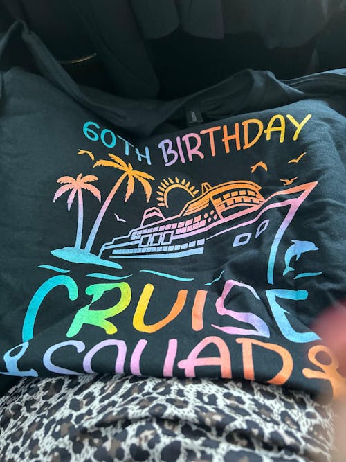 Aw Ship It's My 60th Birthday Trip 2025 Family Cruise Vacation Fun T-Shirt