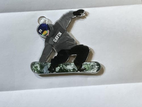 Personalized Snowboarding Athletes, Skis Christmas Ornament - Best Custom Shape Acrylic Ornament Christmas