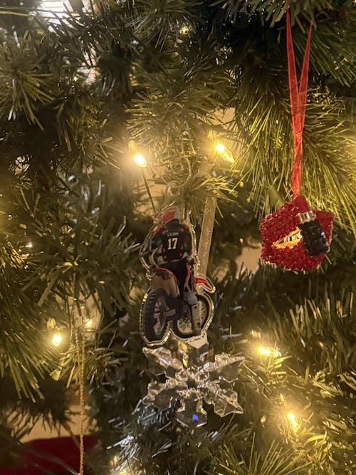 Personalized Motocross Racer Ornament, Customized Acrylic Ornament For Motocross Lovers