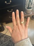 14K Gold Signet Ring - Amara Mother of Pearl - Ana Luisa Jewelry