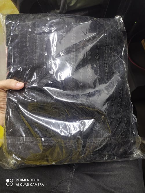 Sequence Embroidery Work Fully Black Colour Saree For Reception