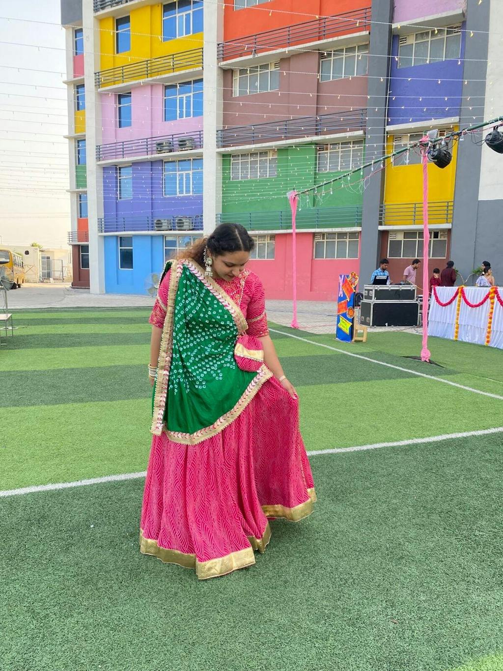 Pink Color Heavy Flair Chaniya Choli With Backless Blouse For Women