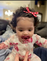 Red & Pink Hearts Piggy Bow Set