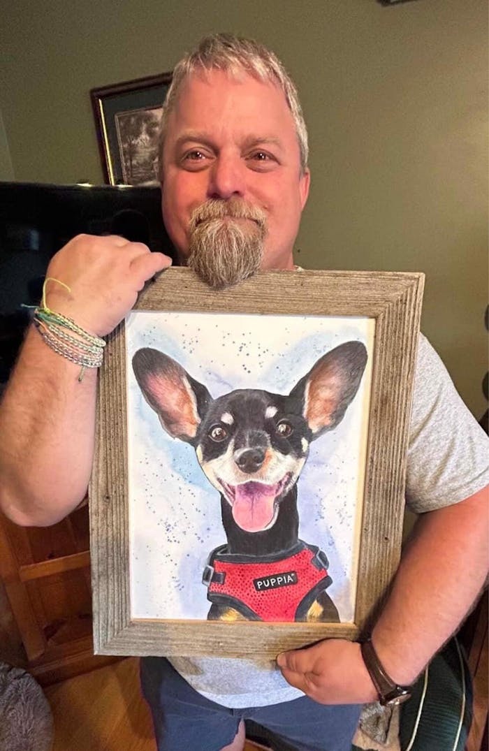 Handmade Custom Watercolor Dog Portrait | Pet Portrait from Photo