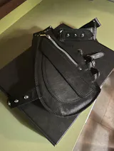 Obsidiana - BOLSO ARNÉS DE PIEL – Plata