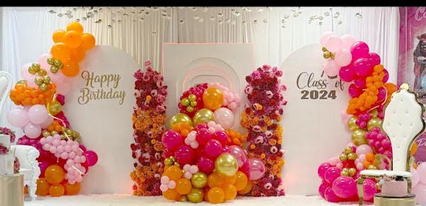 Wedding Backdrop Arch Floral Arrangement A7668 A8118 A1099 A7666 A7763