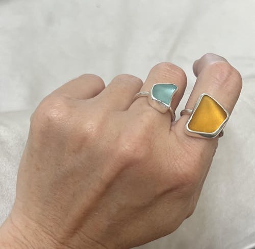 Custom Sea Glass Ring