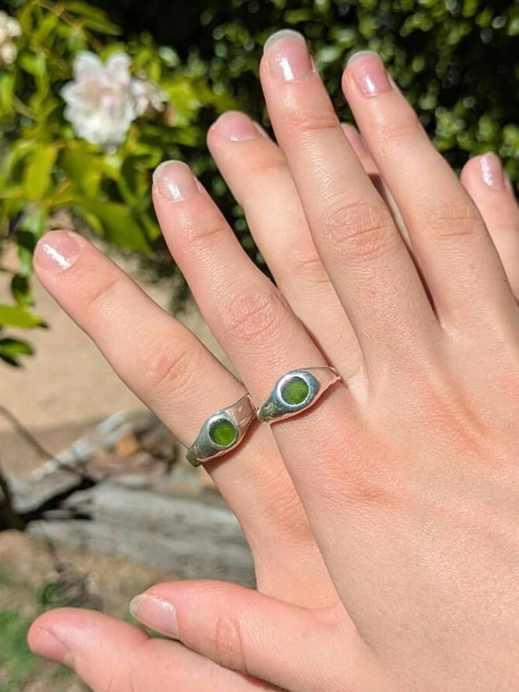 Signet Sea Glass Ring