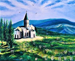 Ghazanchetsots Cathedral Canvas Print