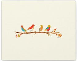 Birds on a Branch Canvas Print