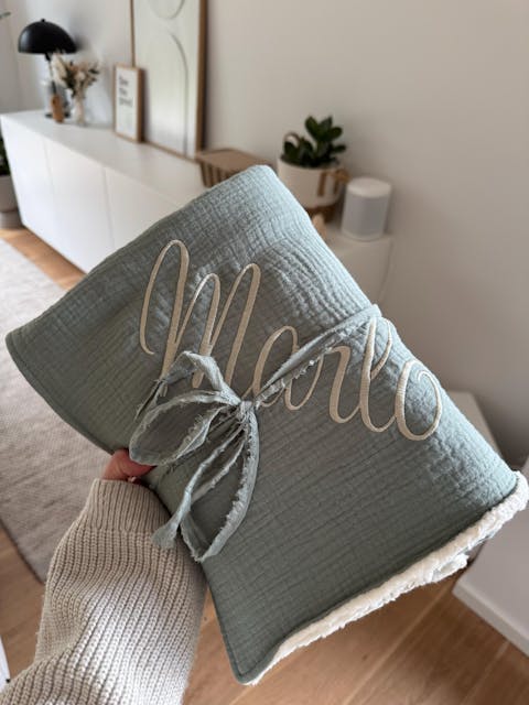 Kuscheldecke "Musselin", teddy | Farbauswahl