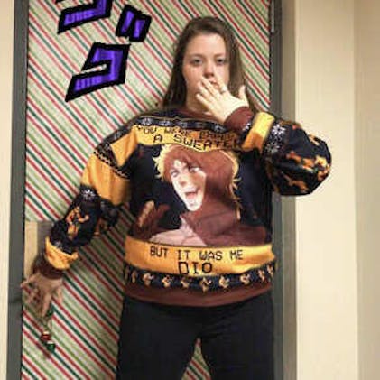 Jojo's Bizarre Adventure Dio Brando Funny Meme Ugly Sweater, Dio