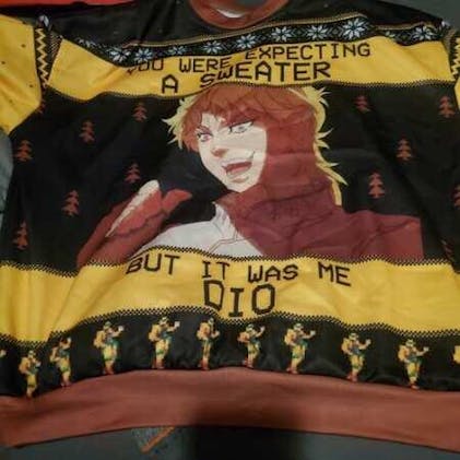 Jojo's Bizarre Adventure Dio Brando Funny Meme Ugly Sweater, Dio