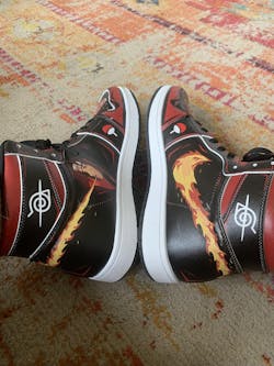 Itachi Uchiha Fireball Akatsuki Mid 1 Basketball Shoes