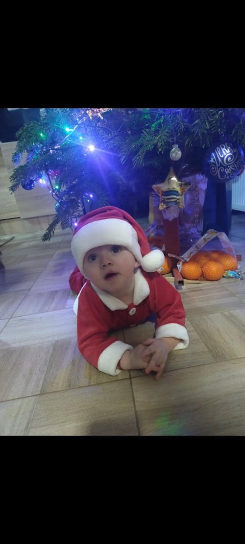 Costumas de Calitate Elegant Mos Craciun cu Blanita pentru Baietei - AnneBebe