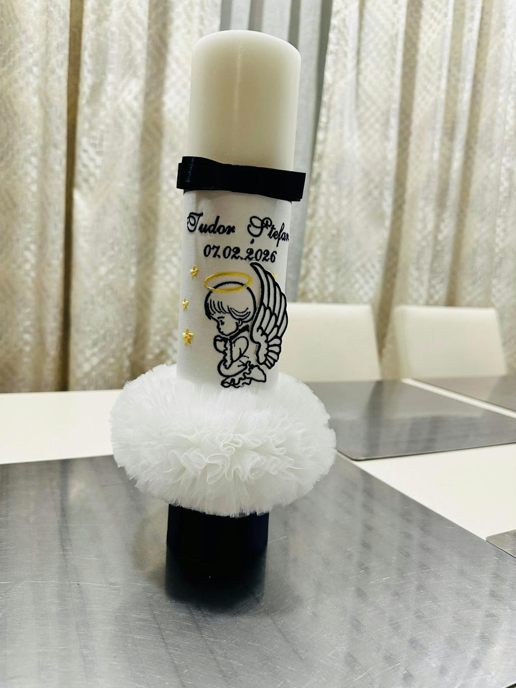 Cutie Trusou Personalizat Crem Aripi Inger AnneBebe