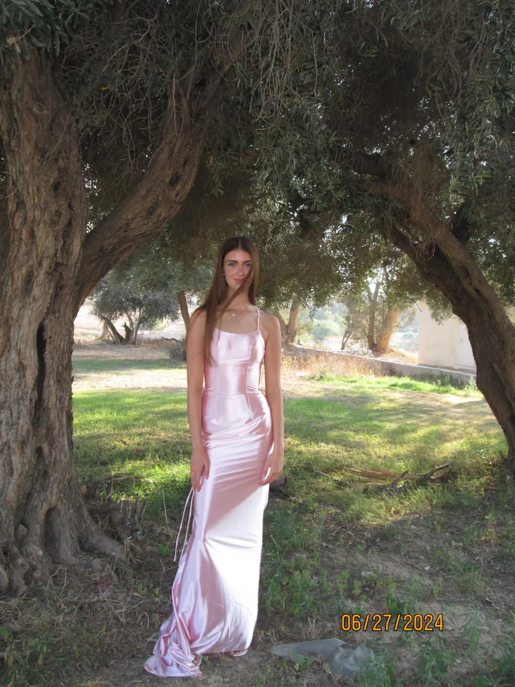 Modest Mermaid Straps Satin Long Pink Prom Dress B115