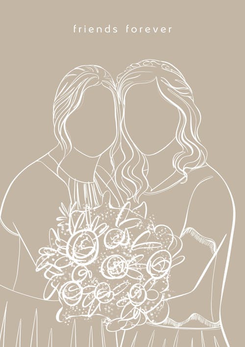 Custom Line Artwork with Solid Background Color